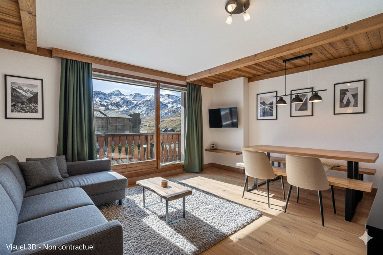 Val Thorens, Les 3 Vallées apartment for sale - Val Thorens | Rare 2-Bedroom Ski-In/Ski-Out Apartment in Resort Centre