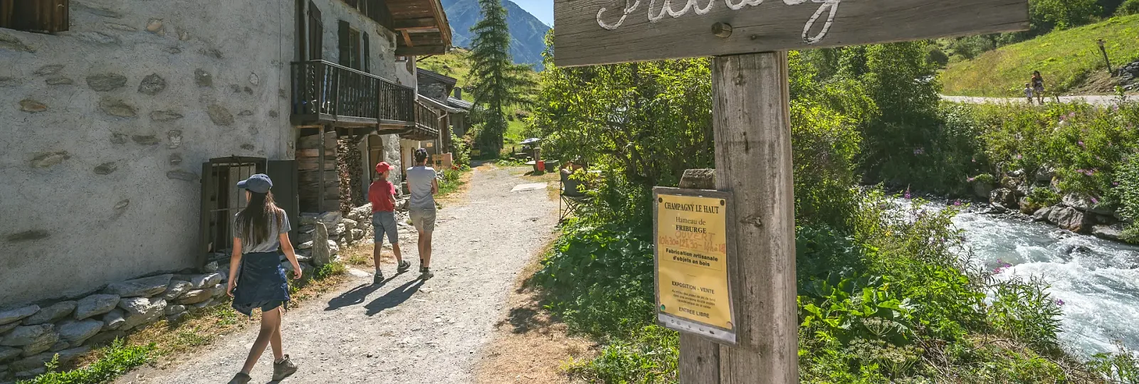 Champagny-en-Vanoise summer village and mountain valley