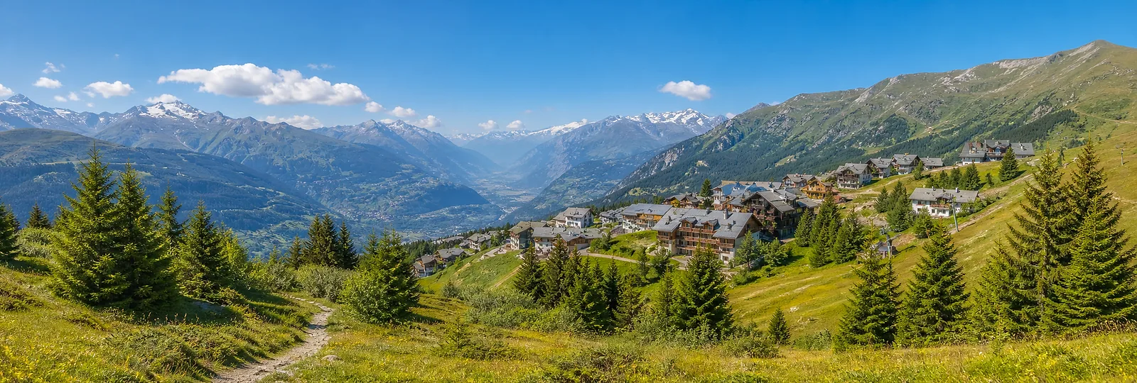 La Rosiere summer alpine meadows and Tarentaise valley views