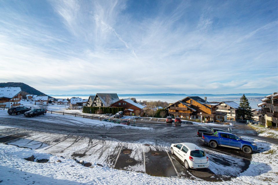 Terrace overlooking Lake Geneva from Igloo residence
