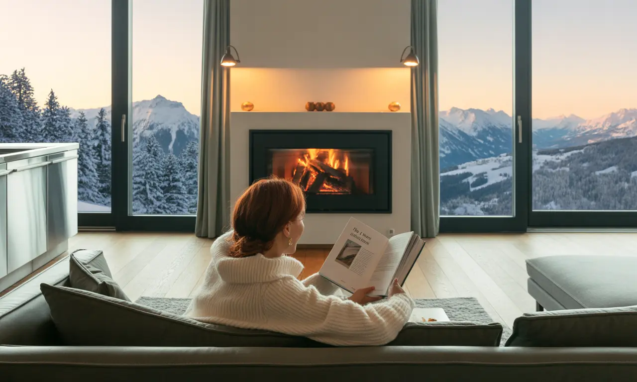 chalet relax home views mountain snow