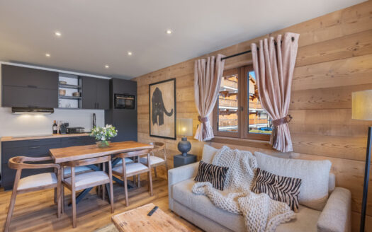 Megève  | One Bedroom Apartement Bunk Bed Area – Fully Renovated – Near Village Centre