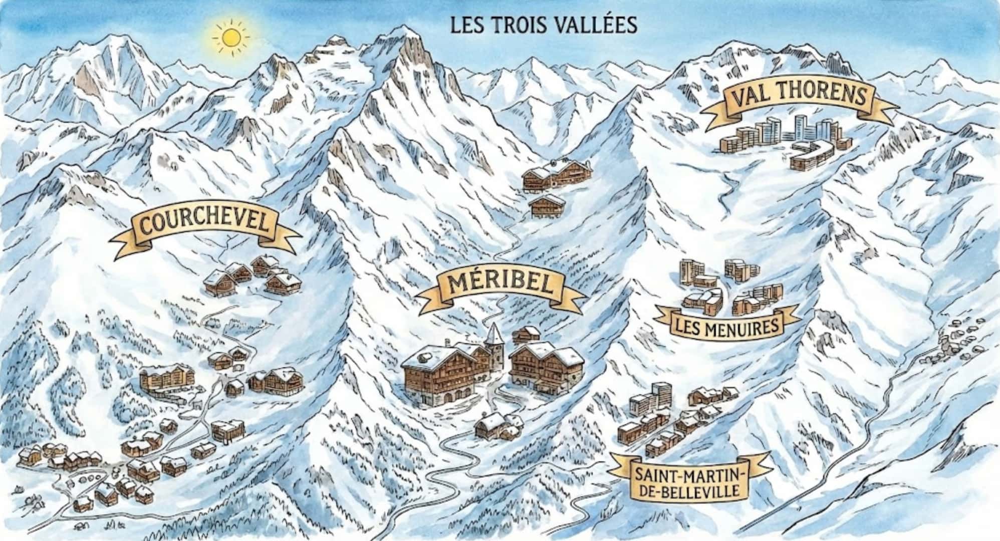 Les Trois Vallées ski area properties for sale.