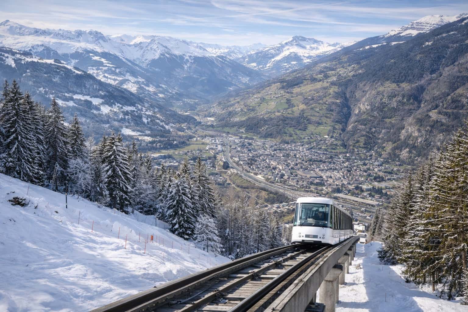 Bourg-Saint-Maurice valley town and funicular