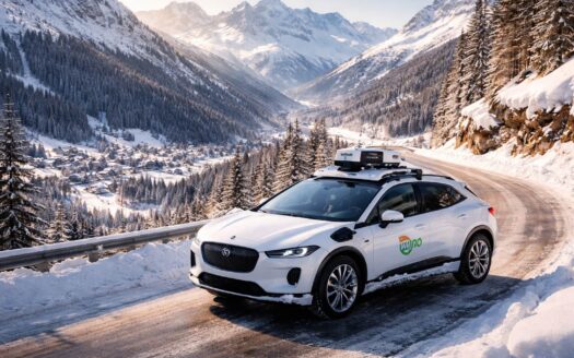 self driving in the mountain