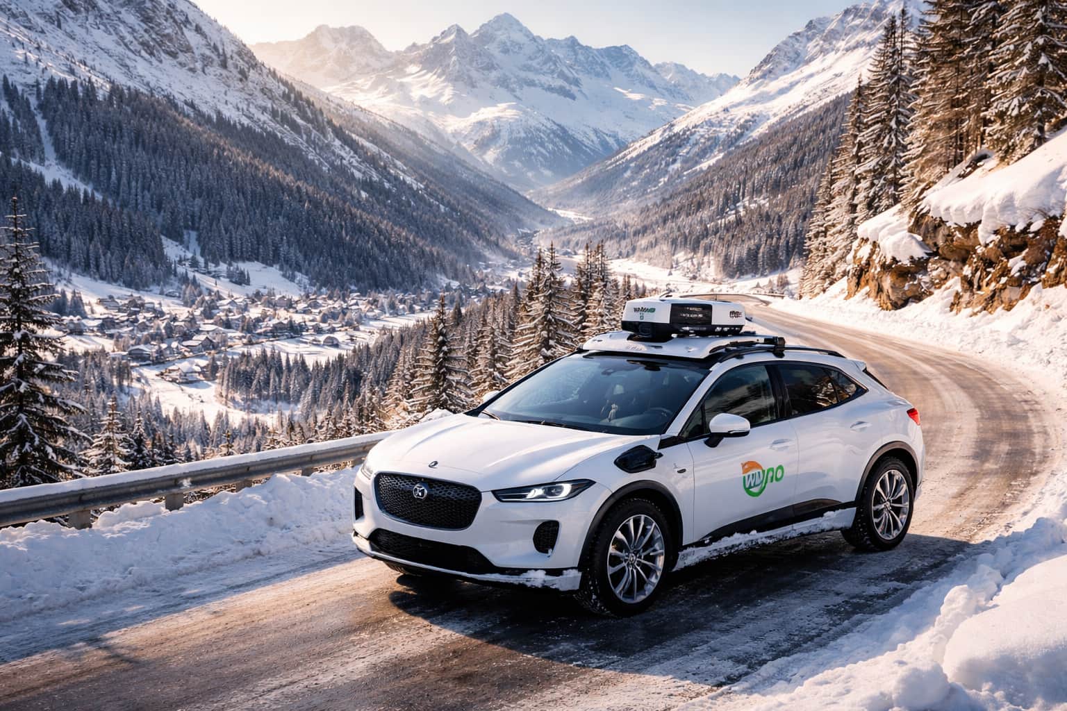 self driving in the mountain