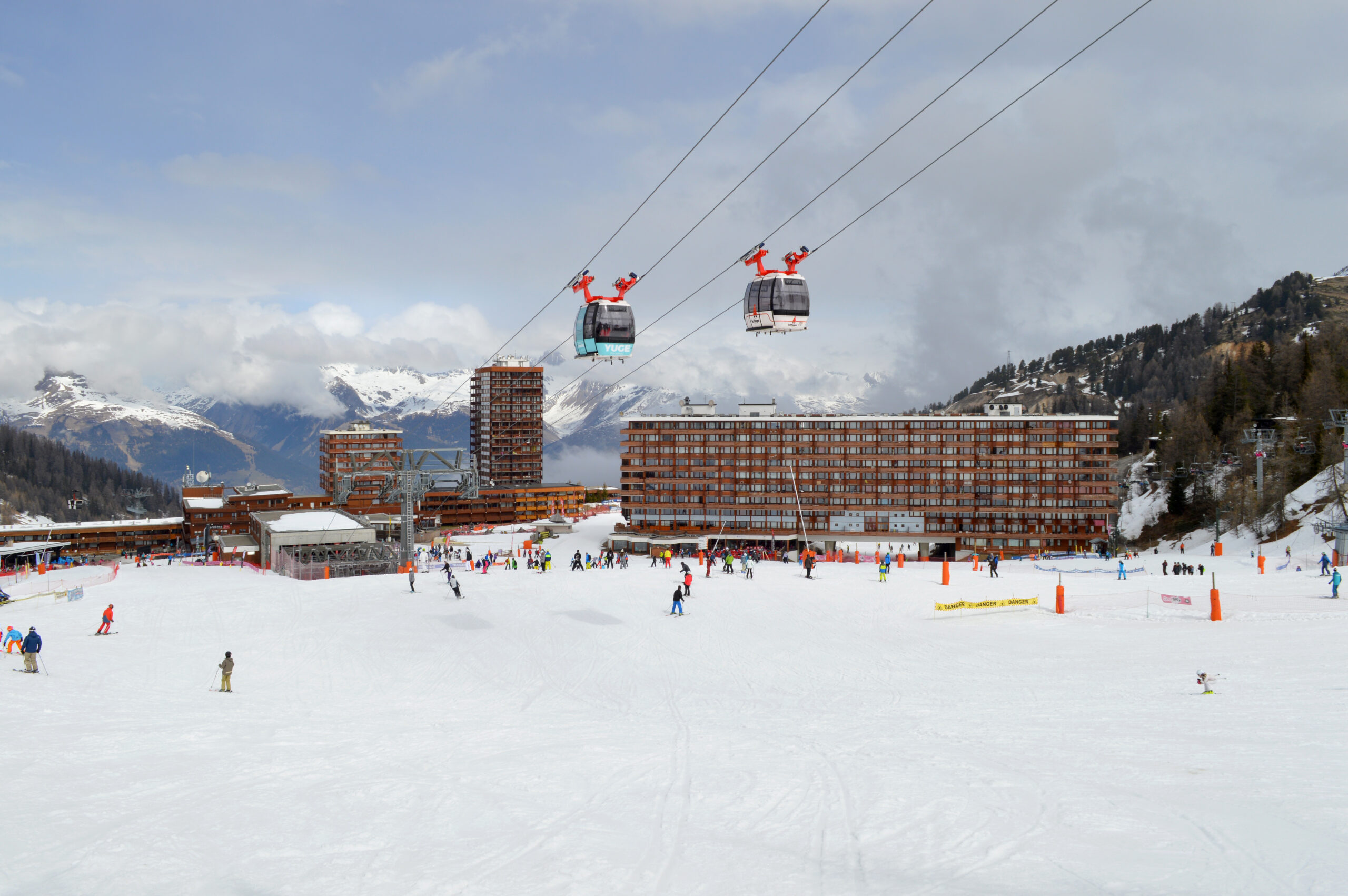 La Plagne Centre ski resort apartment buildings in the French Alps — copropriété charges buyer guide
